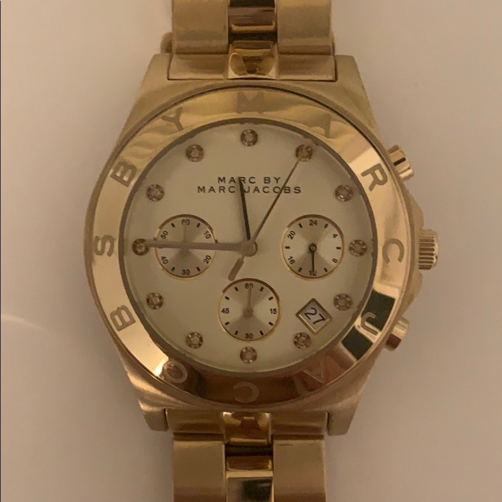 NWOT Marc by Marc Jacobs Gold Chronograph Watch